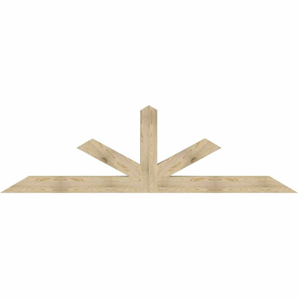 Ekena Millwork Saratoga Rough Sawn Timber Gable Bracket, Douglas Fir, 108"W x 31 1/2"H x 6"D x 6"F, 7/12 Pitch GBW108X31X0606SAR00RDF - main
